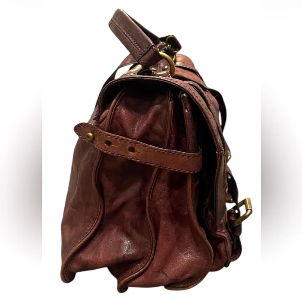 Frye Cameron Leather Satchel Crossbody Handbag Cognac Brown Retail $428 - Picture 11 of 16